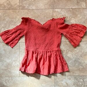 Blue Rain Scarlet Smocked Blouse